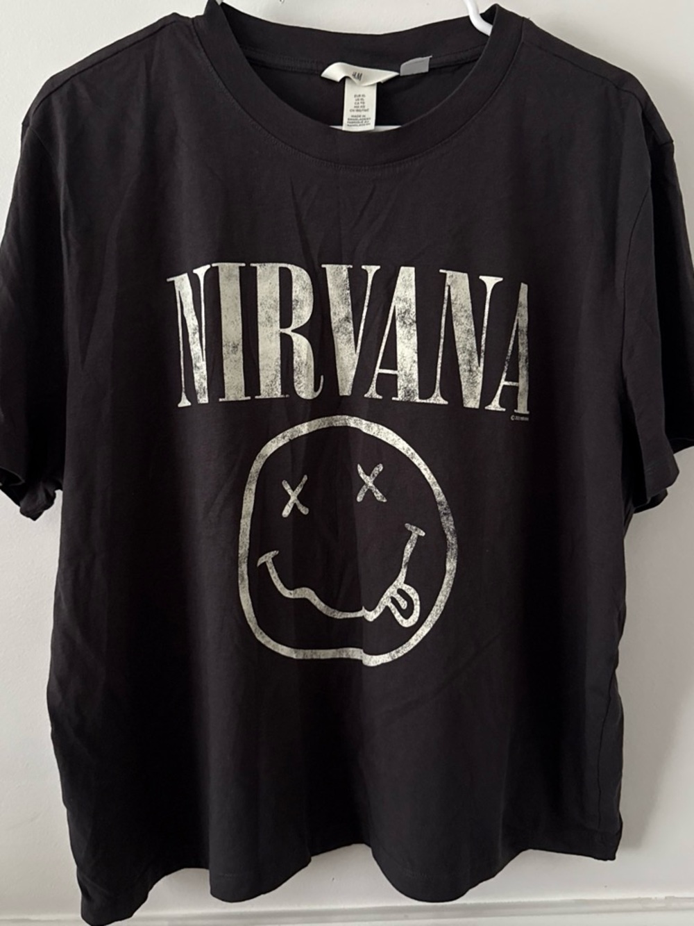 H&M Black Nirvana Graphic Short Sleeve Tee